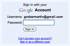 přihlašovací formulář k e-mailu google