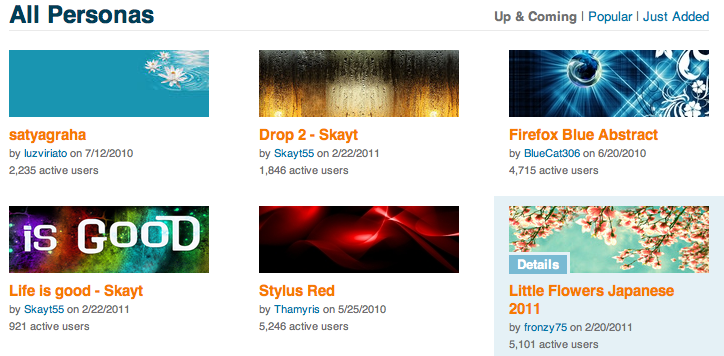 změna vzhledu lišty